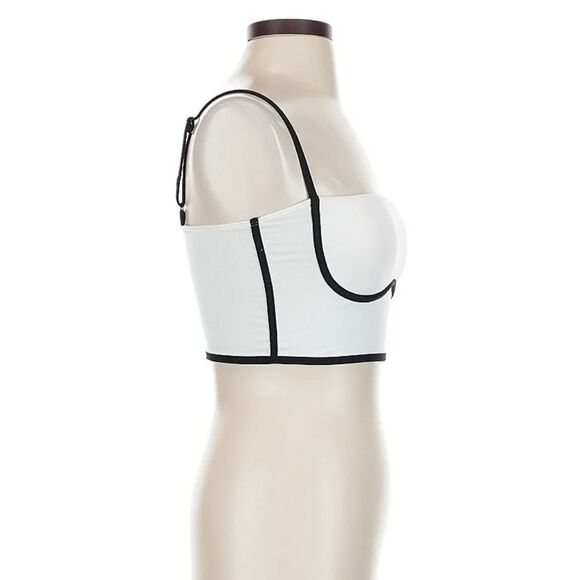 Alo Yoga Airbrush Streamlined Bra Tank Black White Small - Picture 3 of 4